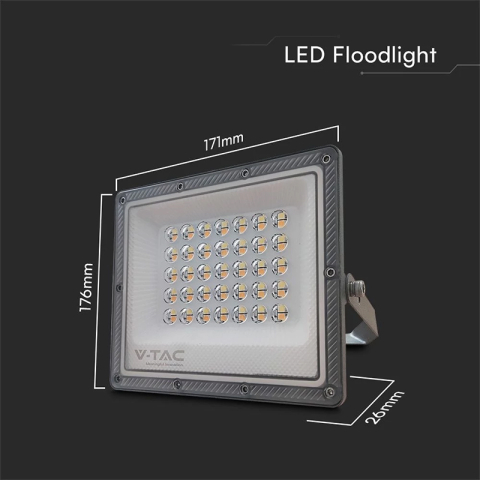 REFLECTOR LED SMD 30W 3IN1 IP65 CABLU - GRI [3]