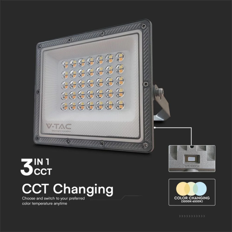 REFLECTOR LED SMD 30W 3IN1 IP65 CABLU - GRI [5]
