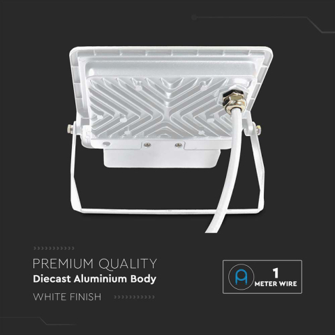 REFLECTOR LED SMD 50W 4000K IP65 CU SENZOR MISCARE - ALB [2]
