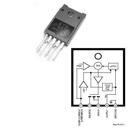 Circuite integrate - REGULATOR SURSA TENSIUNE FLYBACK SKN 650V 90W