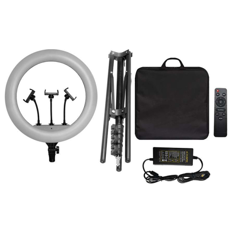 SELFIE RING LIGHT 55W CU TREPIED SI SUPORT 3 TELEFOANE [6]
