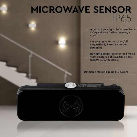 SENZOR MISCARE PENTRU REFLECTOARE LED MAX 200W IP65,NEGRU [7]