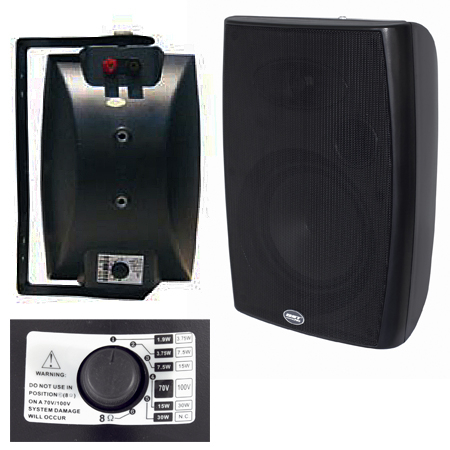 Public address 100V - SET BOXE LINIE 5.5" 100V 40W NEGRU BST