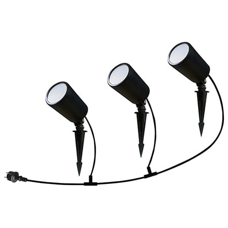 Corp iluminat exterior casa / gradina - SET CORP ILUMINAT LED RGB 3IN1 5.2W IP65 - NEGRU