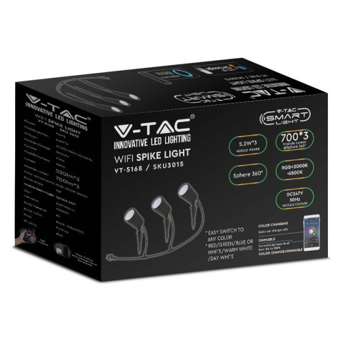 SET CORP ILUMINAT LED RGB 3IN1 5.2W IP65 - NEGRU [2]