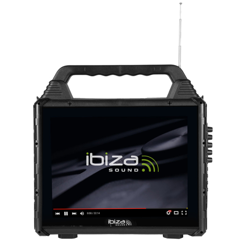 SET PORTABIL KARAOKE CU ECRAN INCORPORAT 14.1" SI 2 MIC WIRELESS [4]