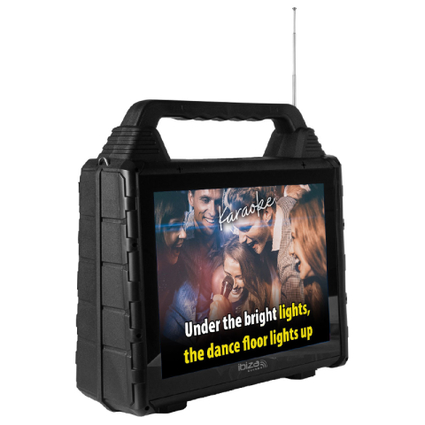 SET PORTABIL KARAOKE CU ECRAN INCORPORAT 14.1" SI 2 MIC WIRELESS [3]