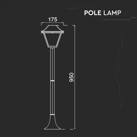 STALP ILUMINAT 1XE27 95CM IP44 [2]