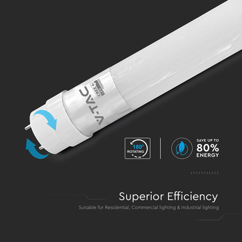 TUB LED T8 G13 PLASTIC 10W 60CM 6400K ALB RECE, CIP CREE [7]