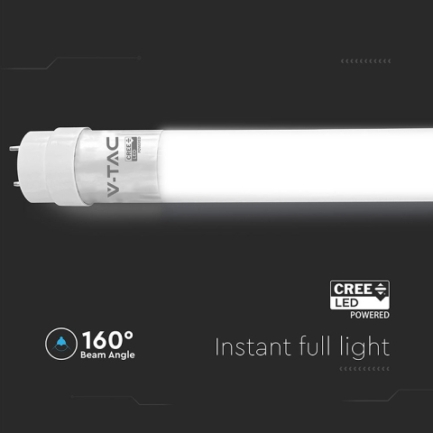 TUB LED T8 G13 PLASTIC 18W 120CM 6400K ALB RECE, CIP CREE [6]