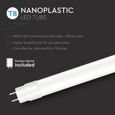 TUB LED T8 G13 PLASTIC 20W 150CM 4000K ALB NEUTRU, CIP CREE [3]
