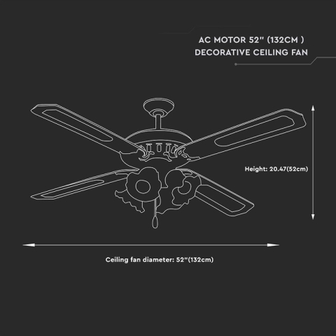 VENTILATOR TIP CANDELABRU 4 X E27 - AURIU [3]