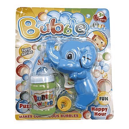 Non-Food - (1-4) Pistol cu baloane de sapun Elefant card engross