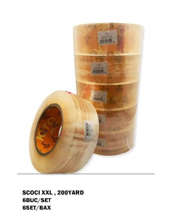 Adhesive Tapes - Banda adeziva de tip scotch, acrilica, 48 mm x 200 yard, Transparent engross
