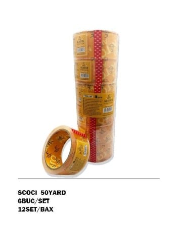 Adhesive Tapes - Banda adeziva de tip scotch, acrilica, 48 mm x 50 yard, Transparent engross