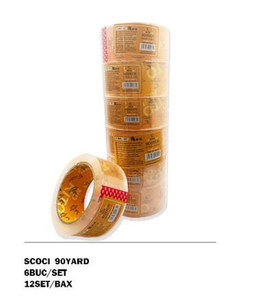 Adhesive Tapes - Banda adeziva de tip scotch, acrilica, 48 mm x 90 yard, Transparent engross