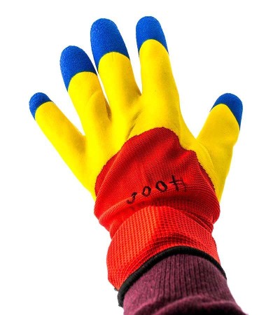 Non-Food - Manusi de lucru tricolor Romania "cauciucate" engross