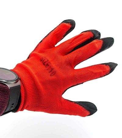 Non-Food - Manusi de protectie sintetice cauciucate rosii engross