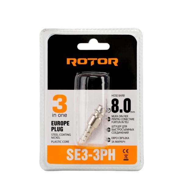 5x Bucati SE3-3PH Mufa rapida tata cu stut pentru conectare furtun in teu R8 ROTOR [2]