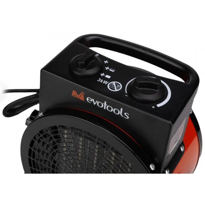 Aeroterma electrica cu rezistenta ceramica EH 2000, Evotools, 2000 W, 230-240 V, 150 m3 flux aer [2]