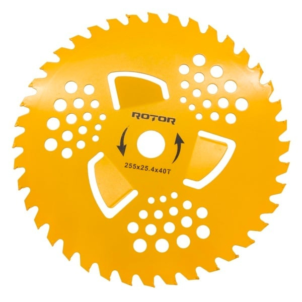 Disc motocoasă Premium 40T cu VIDIA și aripioare 255×25,4×1,5 mm ROTOR [2]