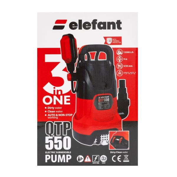 QTP550 Pompa submersibila pentru apa murdara si curata cu carcasa din plastic [3]