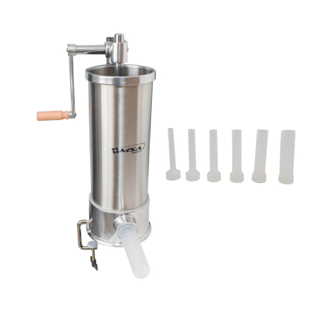 Produse EmagMarketplace - Aparat pentru umplut carnati, 5Kg,2010 MSA, vertical din inox, 6 Palnii Incluse