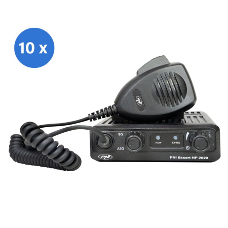 Statii radio & Detectoare radar - Bax cu 10 bucati statie radio CB PNI Escort HP 2020 un singur canal 22 frecventa 27.225 MHz, fara zgomot, probabil cea mai silentioasa statie.
