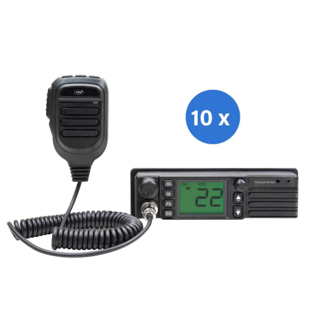 Statii radio & Detectoare radar - Bax cu 10 bucati statie radio CB PNI Escort HP 9500 multistandard, difuzor frontal, ASQ, VOX, Scan, 4W, AM-FM, alimentare 12V - 24V, mufa de bricheta inclusa
