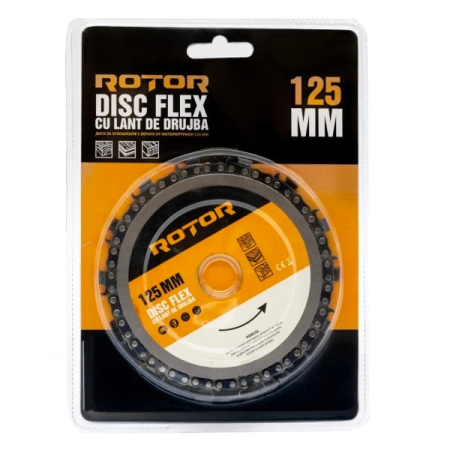 Motocoase - Disc flex cu lanț de drujbă 125 mm ROTOR