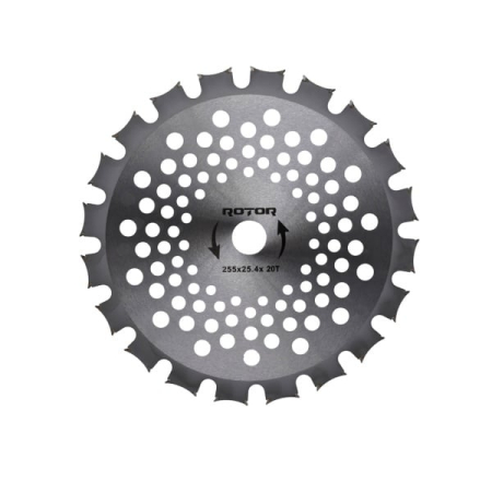 Motocoase - Disc motocoasă 20T cu Vidia dublu 255x25,4x1,3 mm ROTOR