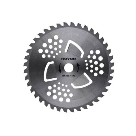 Motocoase - Disc motocoasă 40T cu Vidia și aripioare 255x25,4x1,3 mm ROTOR
