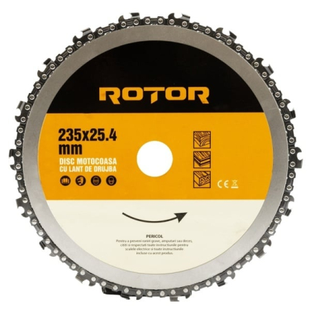 Motocoase - Disc motocoasă cu lanț de drujbă 235x25,4 mm ROTOR