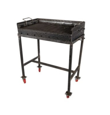 Gratar pe roti 70 x 42 x 85 cm cu tabla striata 3 mm [2]