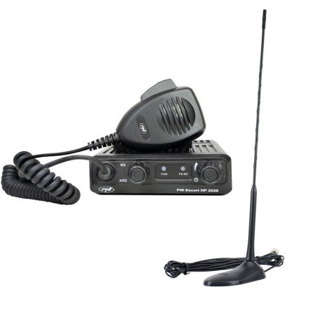 Statii radio & Detectoare radar - Kit Statie radio CB PNI Escort HP 2020 un singur canal 22 cu antena CB PNI Extra 45 cu magnet