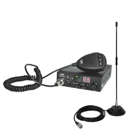 Statii radio & Detectoare radar - Kit Statie radio CB PNI ESCORT HP 8000L ASQ + Antena CB PNI Extra 40 cu magnet