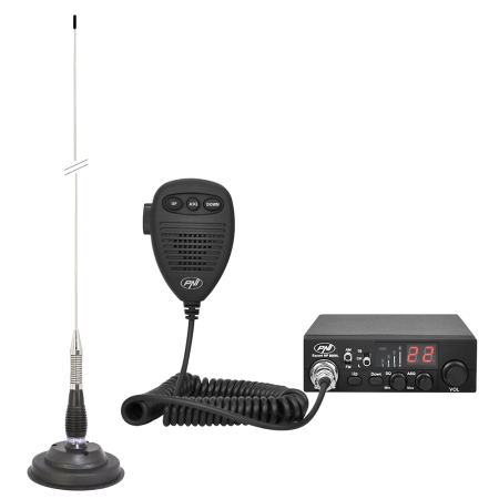 Statii radio & Detectoare radar - Kit Statie radio CB PNI ESCORT HP 8000L ASQ + Antena CB PNI ML100