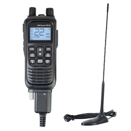 Statii radio & Detectoare radar - Kit Statie radio CB portabila PNI Escort HP 82, multi standard, 4W, 12V, AM-FM cu antena CB PNI Extra 45 cu magnet