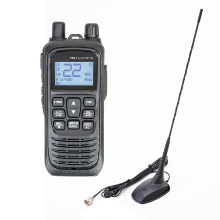 Statii radio & Detectoare radar - Kit Statie radio CB portabila PNI Escort HP 92 multi standard 4W, 12-24V AM-FM cu antena CB PNI Extra 48 cu magnet