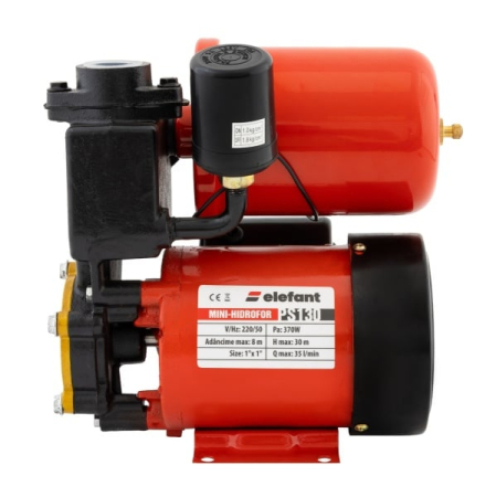 Mini hidrofor Elefant PS130, 370W, debit 40 l/min, inaltime refulare 40 m, turbina bronz [2]