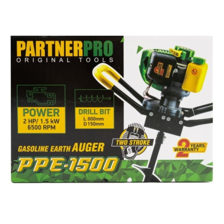 Motoburghiu cu burghiu de 150mm inclus, 1.5Kw, PartnerPro PPE1500 [1]