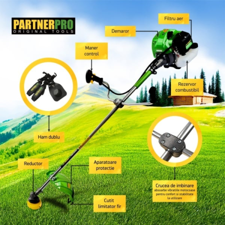 Motocoasa pe benzina PARTNER PRO DX52E 5.5 CP , 2T , 10000 rpm [1]