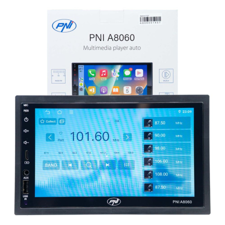 Sisteme de navigatie - Multimedia player auto PNI A8060 cu Android 13, 4GB DDR3/ROM 64GB, ecran 7 inch, CarPlay, Android Auto, Bluetooth, Wi-Fi, Radio FM