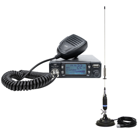 Statii radio & Detectoare radar - Pachet Statie radio CB PNI Escort HP 9700 USB si Antena CB PNI S75 cu baza magnetica