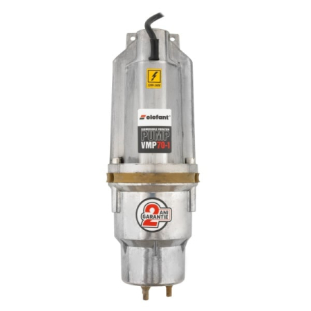 Pompe Submersibile cu Vibratie - Pompa de apa cu vibratie Elefant VMP70-1, 350W, debit 20 l/min, inaltime refulare 70 m, 3 sorburi