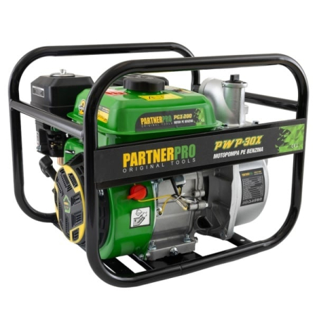 Motopompe - Pompă de apă pe benzină 2" PARTNERPRO PWP30X, 30 m³/h, 6.5 HP , MOTOR 4T
