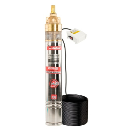 Pompe Submersibile pentru Apa Curata - Pompa submersibila Elefant 4SKM200 cu panou de control, 1600W, debit 50 l/min, inaltime refulare 105 m