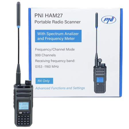 Statii radio & Detectoare radar - Scaner radio portabil PNI HAM27 multi banda pentru radioamatori, scaner in toate benzile