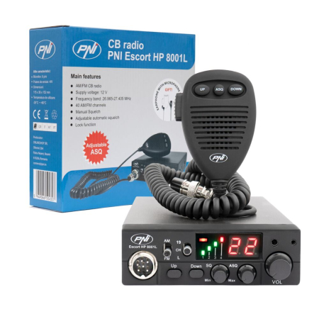 Statii radio & Detectoare radar - Statie radio CB PNI Escort HP 8001L ASQ include casti cu microfon HS81L