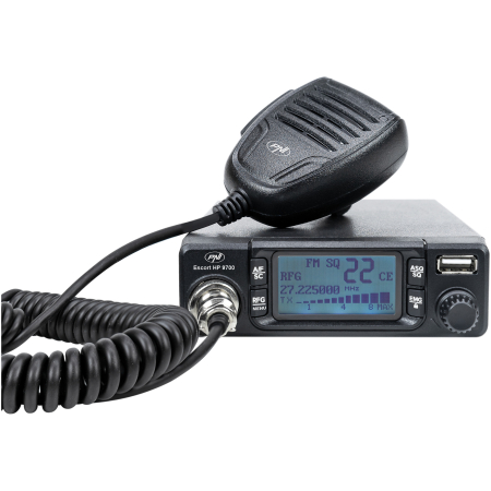 Statii radio & Detectoare radar - Statie radio CB PNI Escort HP 9700 USB, ANC, ASQ, alimentare 12V / 24V, mufa de bricheta inclusa